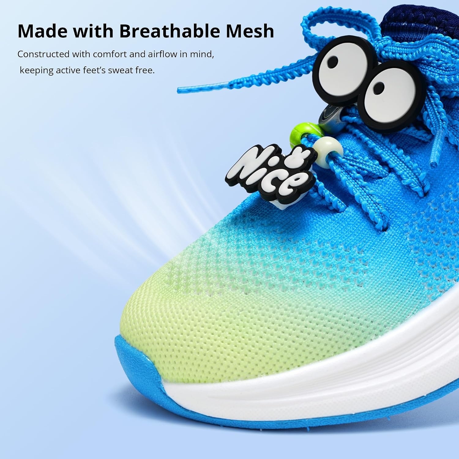 Stelle Girls Sneakers Kids Tennis Running Walking Shoes Slip-On Athletic Non Slip Lightweight Breathable Sport Shoes for Little/Big Kid(Lume Lagoon)
