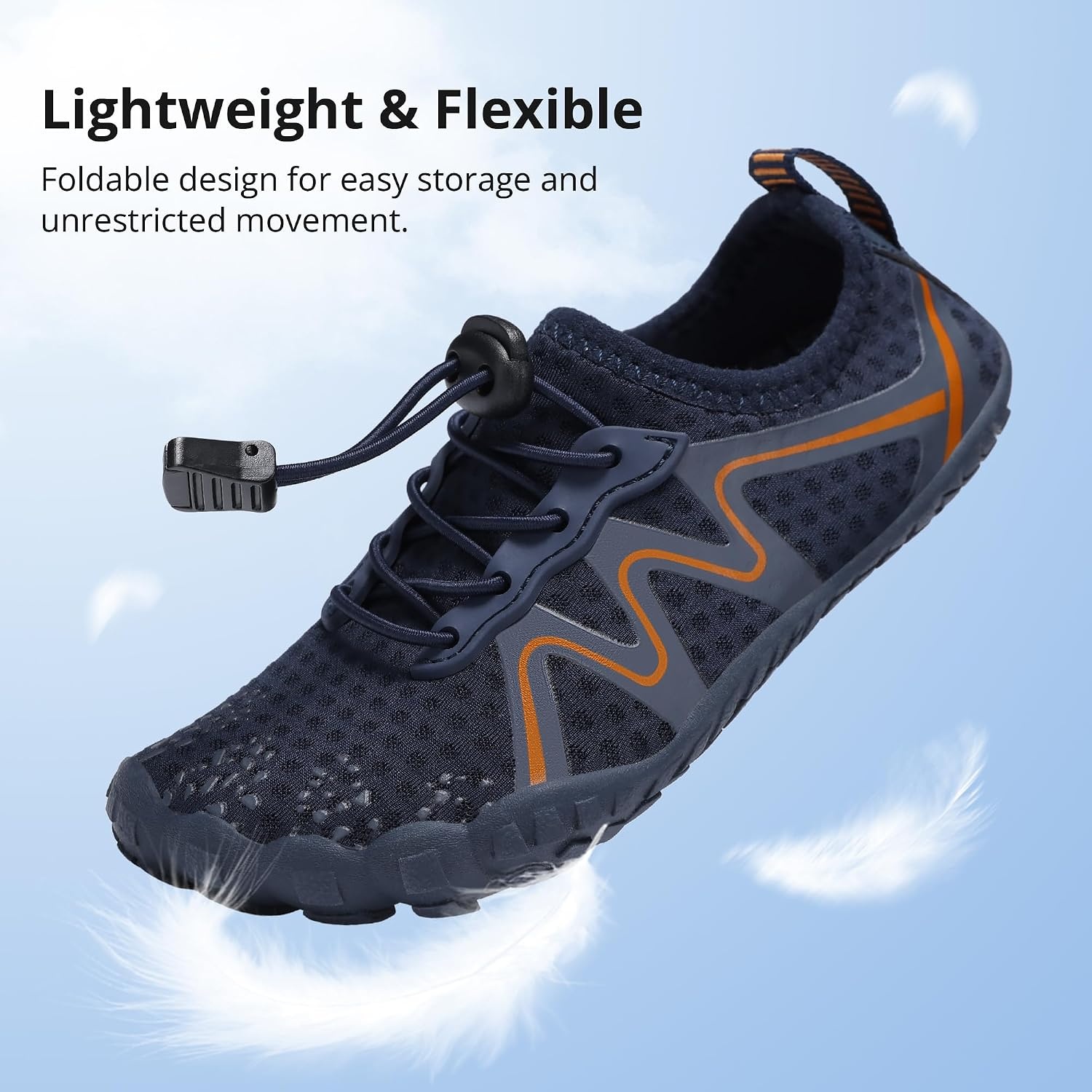 Stelle Kids Water Shoes Quick Dry Barefoot Drawstring(Navy)