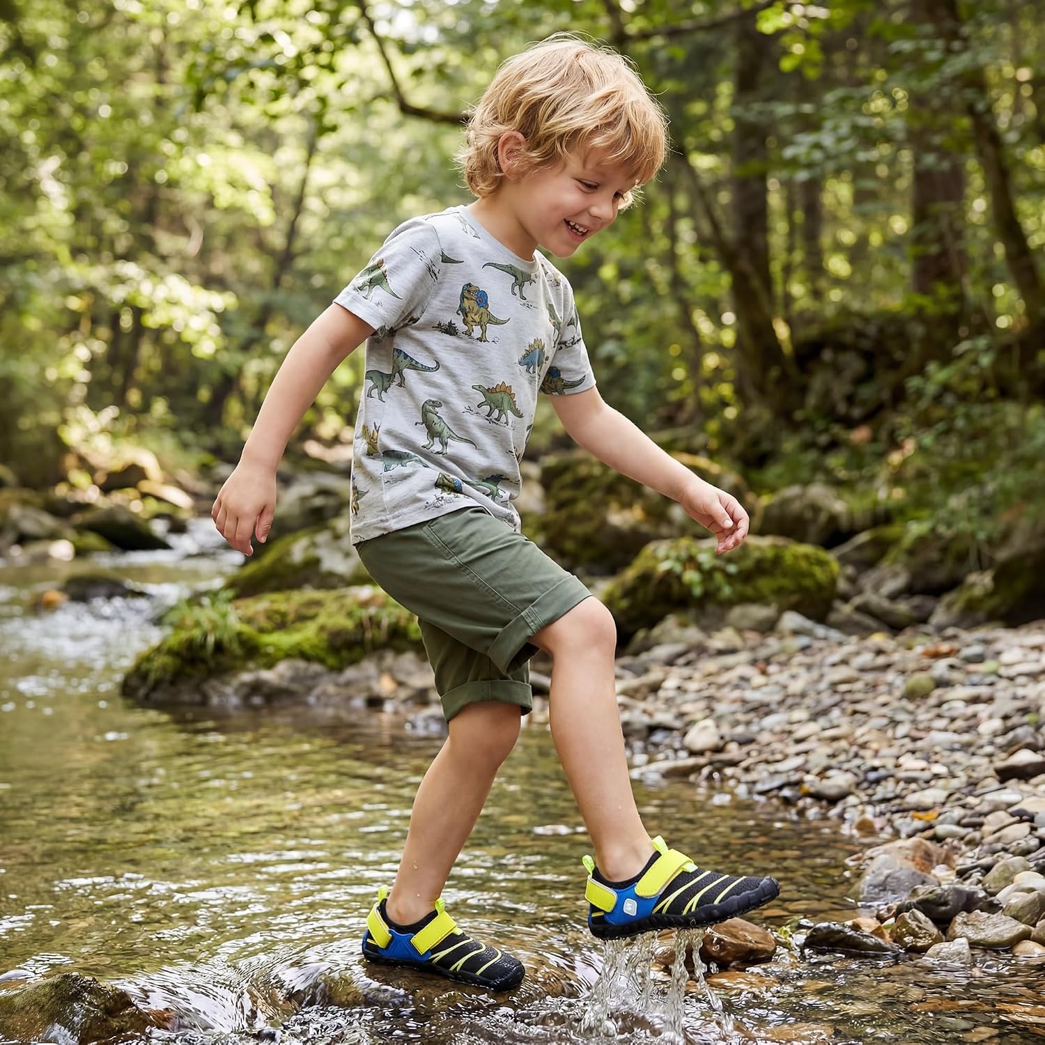 Stelle Water Shoes for Kids Wide Toe Box Barefoot(Black)