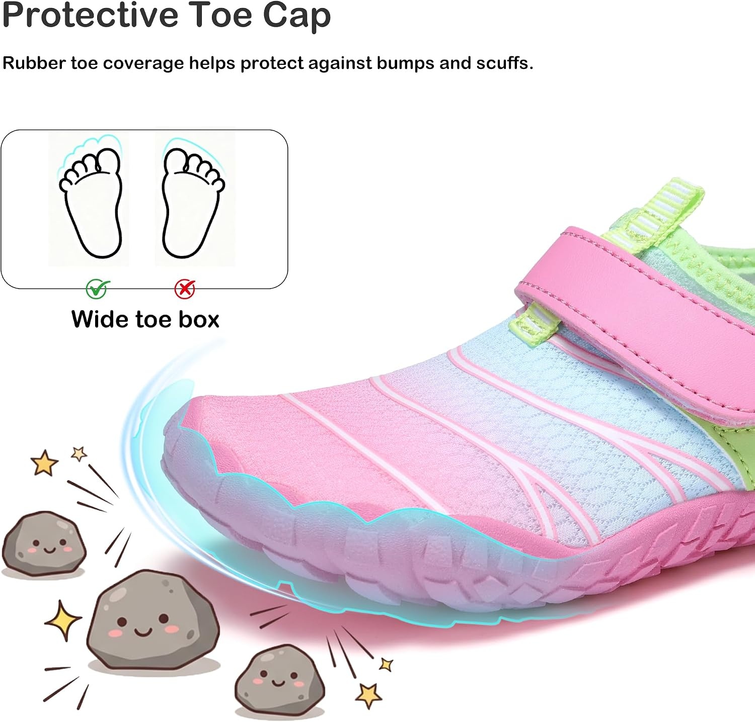 Stelle Kids Water Shoes Lightweight Quick Dry Barefoot for Boys and Girls(Grava Dream)