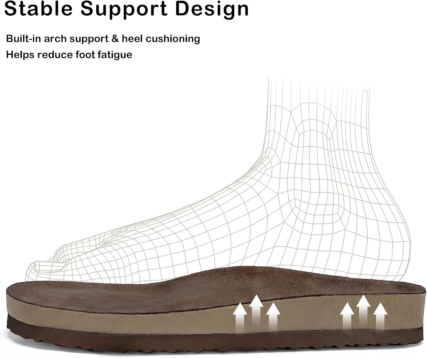 Stelle Kids Sandals Boys Summer Shoes Girls Slippers Slip on Slides with Adjustable Straps for Little Kid/Big Kid(Chocolate)