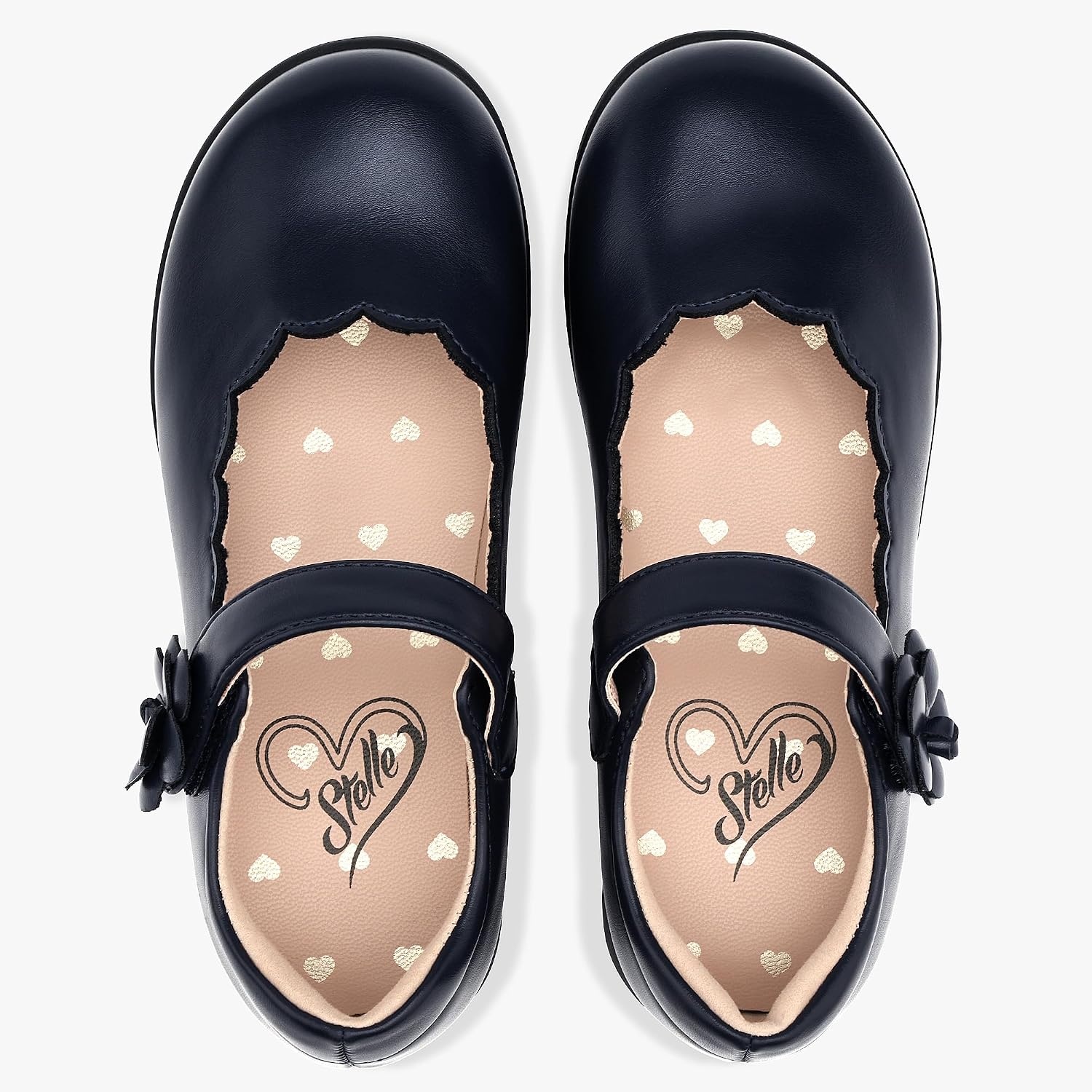 Stelle Girls Mary Jane Shoes School Uniform Flats Dress Shoes Oxford Church Music Recitals(Little/Big Kids)(Navy)