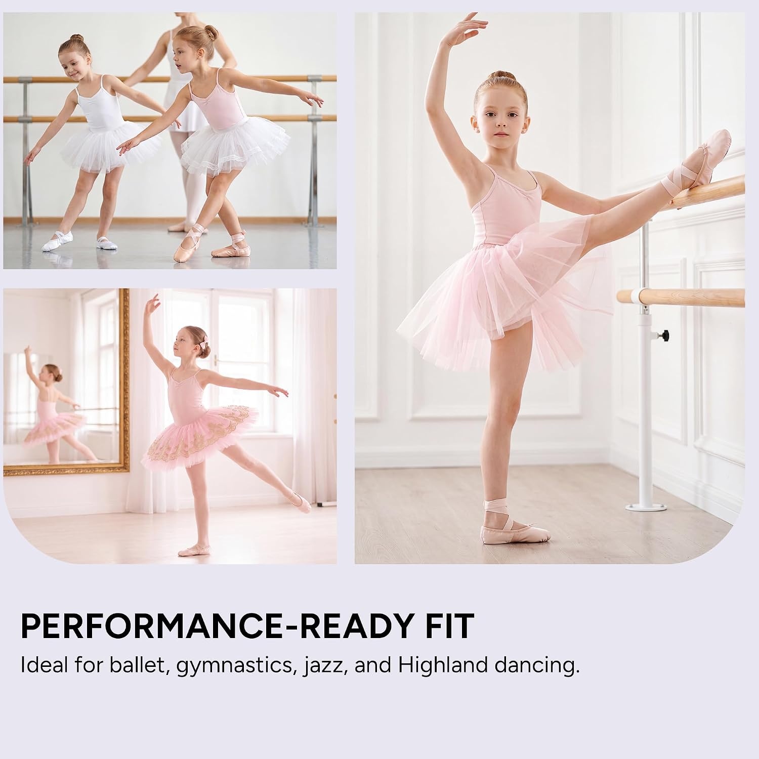 Stelle Ballet Shoes for Girls Satin Ballerina Shoes Ribbons Elastic Straps(Ballet Pink)