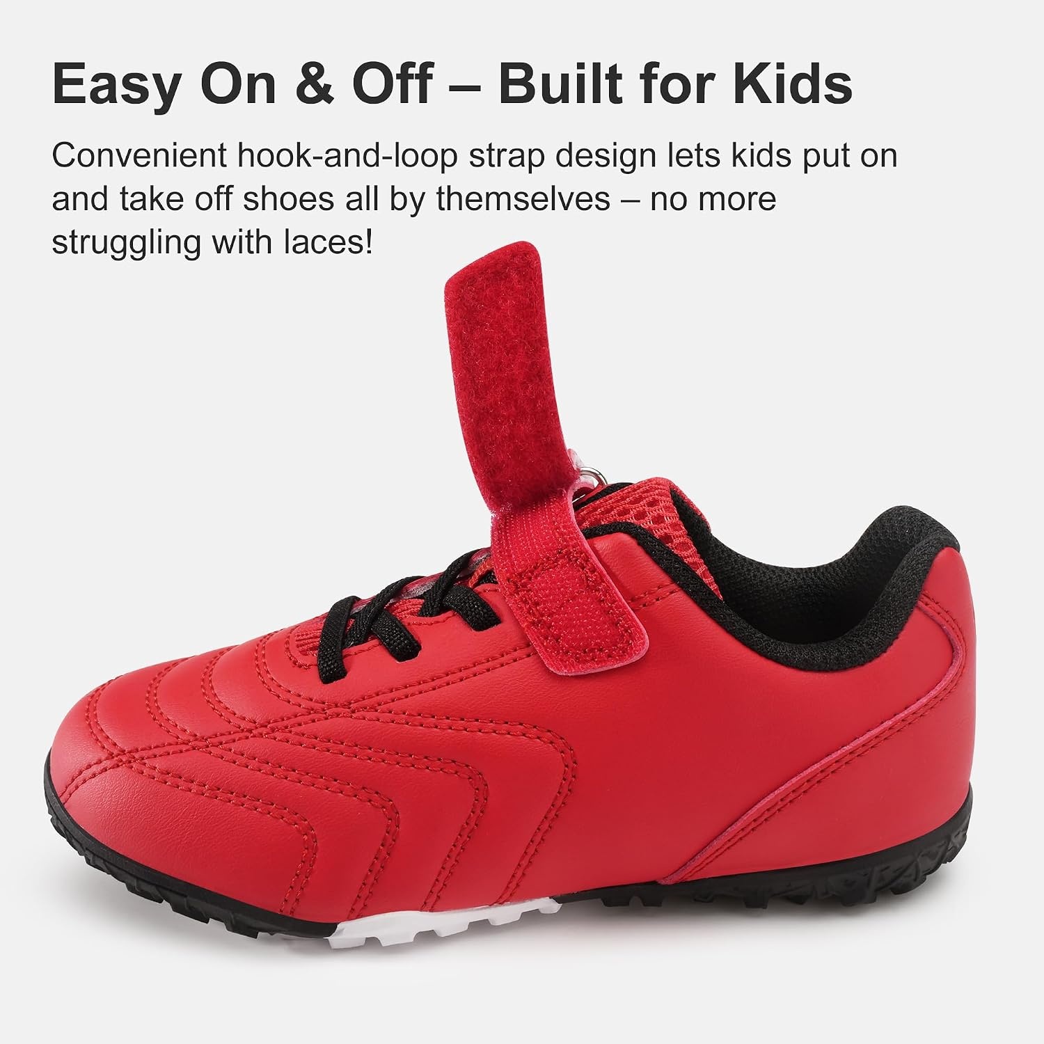 Stelle Baseball Cleats Girls Boys Soccer Shoes Futsal Multi-Sport(Red)