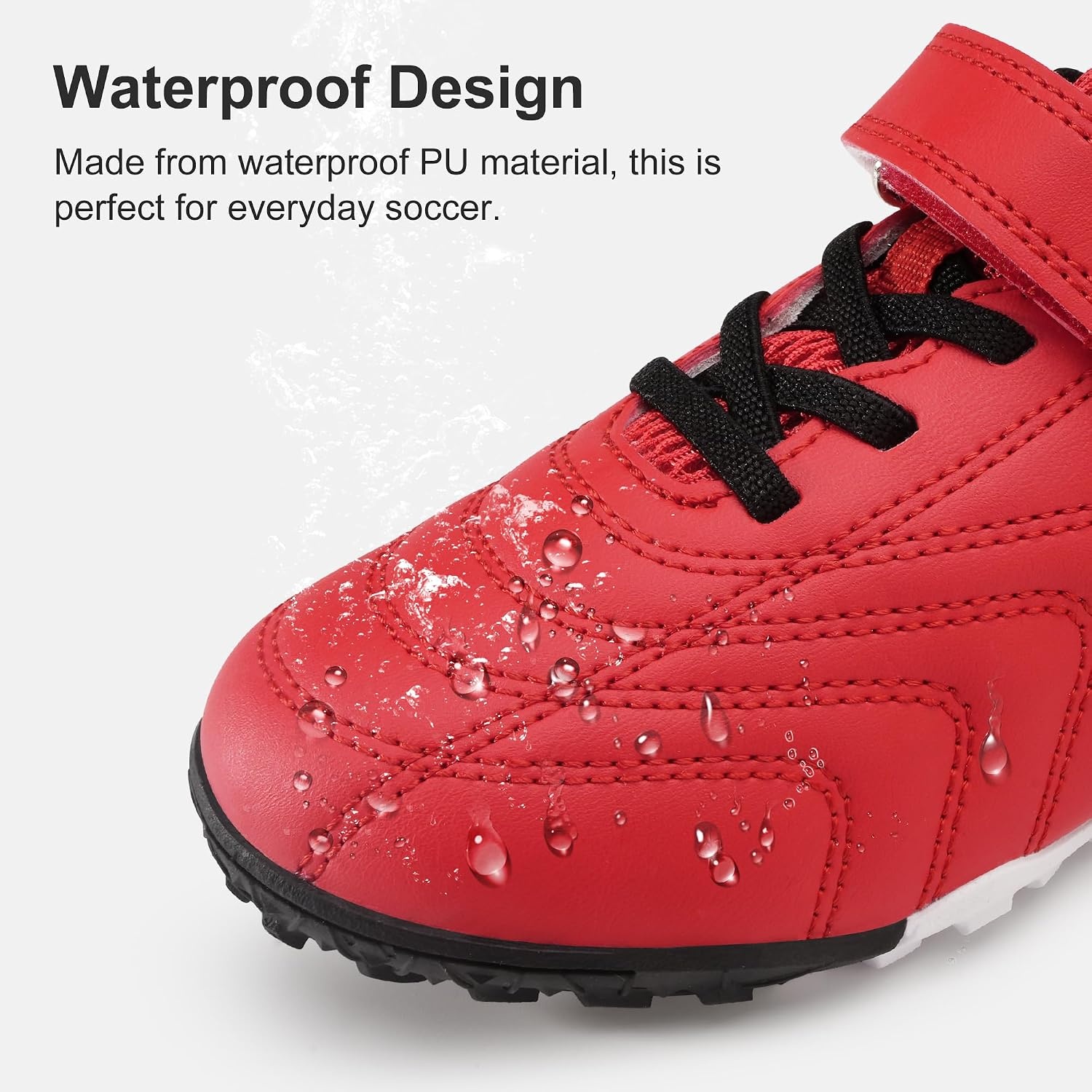 Stelle Baseball Cleats Girls Boys Soccer Shoes Futsal Multi-Sport(Red)