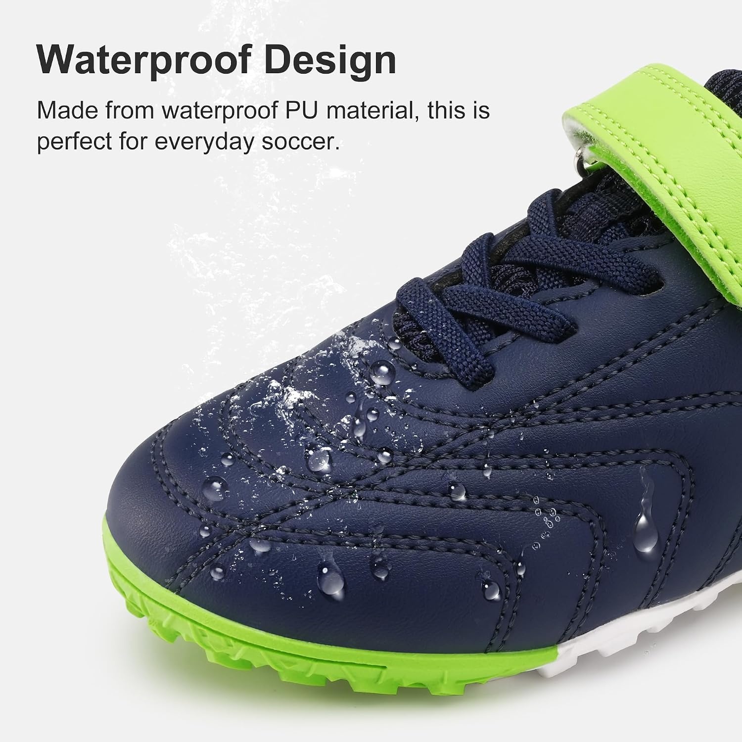 Stelle Baseball Cleats Girls Boys Soccer Shoes Futsal Multi-Sport | Turf Outsole Indoor Soccer&Softball Lightweight Upper Elastic Laces Hook-and-Loop Strap Training&Practice Youth Athletes(Navy)
