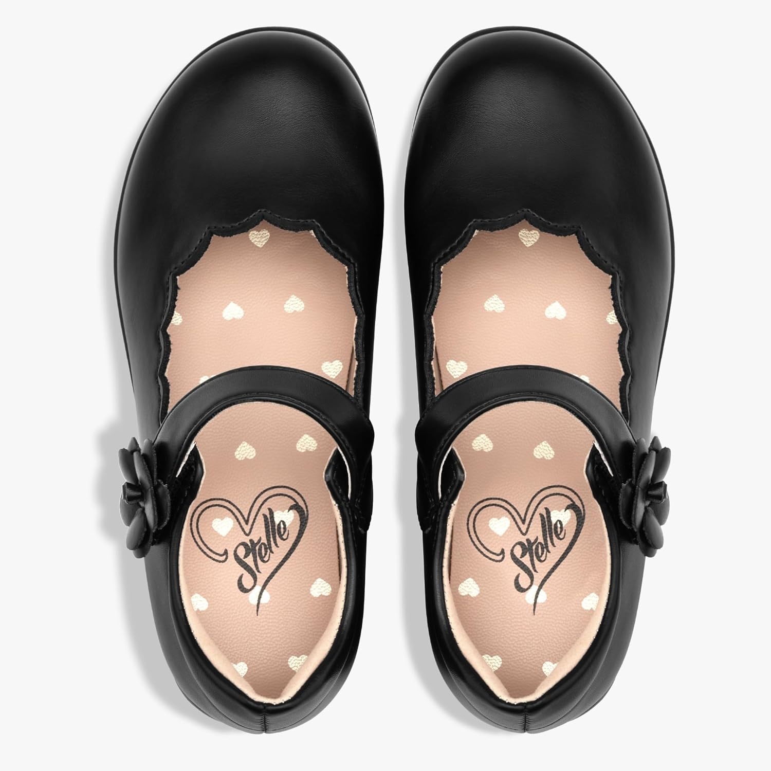 Stelle Girls Mary Jane Shoes School Uniform Flats Dress Shoes Oxford Church Music Recitals(Little/Big Kids)(Black)