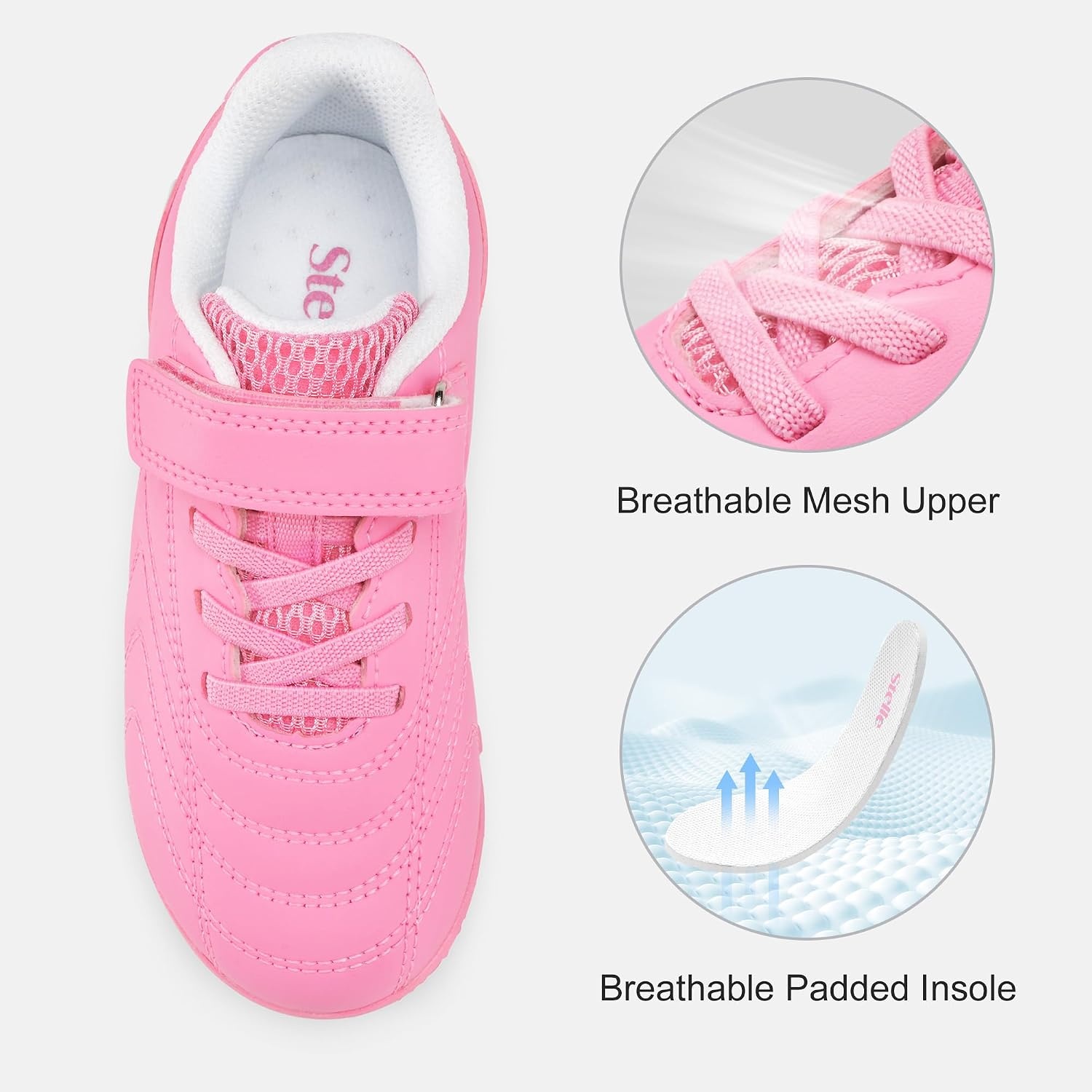 Stelle Baseball Cleats Girls Boys Soccer Shoes Futsal Multi-Sport(Pink)