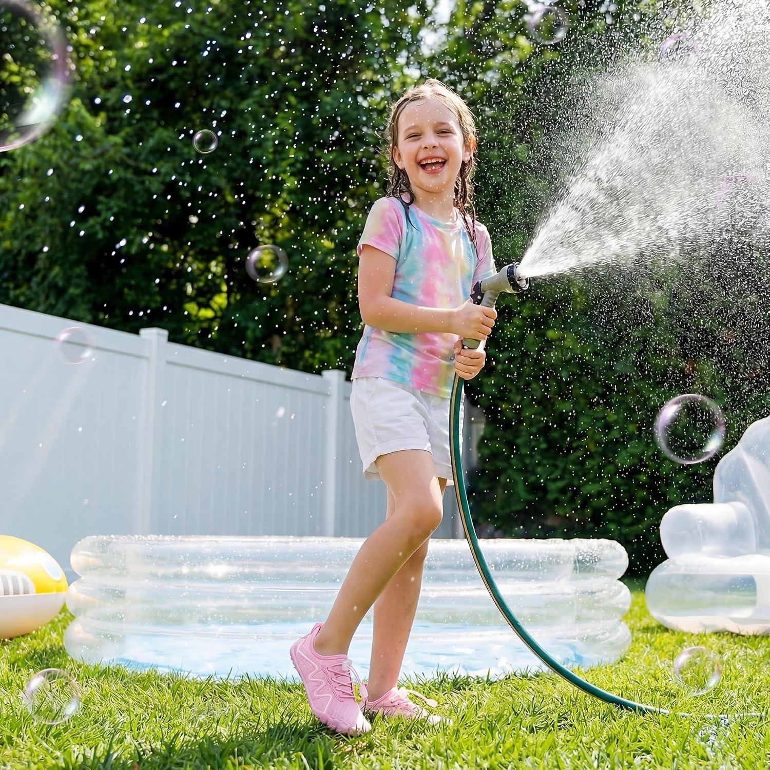 Stelle Kids Water Shoes Quick Dry Barefoot Drawstring | Perforated Sole for Quick Drainage with Drawstring Closure for Boys and Girls,Beach,Pool and Hiking,Toddler to Big Kid(Pink)