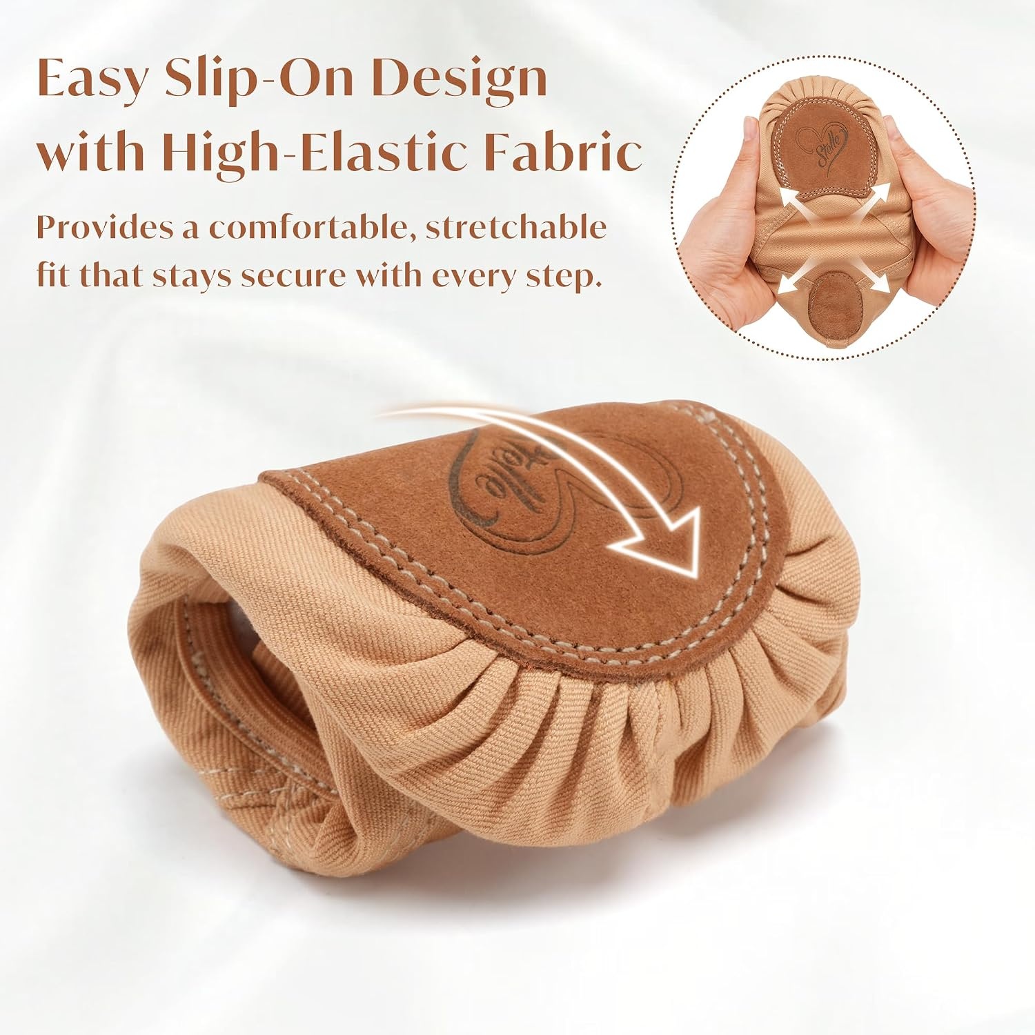 Stelle Ballet Shoes Women Highly Stretch Canvas Dance Slippers Ballet Flats | Ballet shoes for women, Split suede outsole, Non-Slip, Breathable cotton lining, Elastic cross straps, Yoga, Ballet training(Tan)