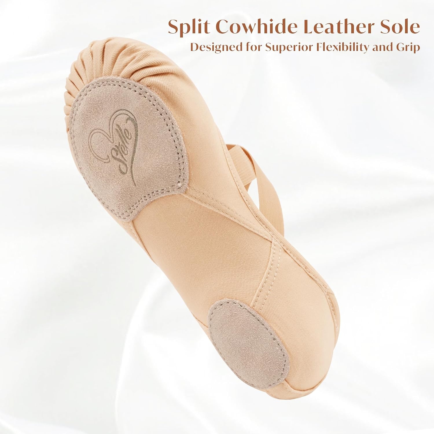 Stelle Ballet Shoes Women Highly Stretch Canvas Dance Slippers Ballet Flats | Ballet shoes for women, Split suede outsole, Non-Slip, Breathable cotton lining, Elastic cross straps, Yoga, Ballet training(Sand)
