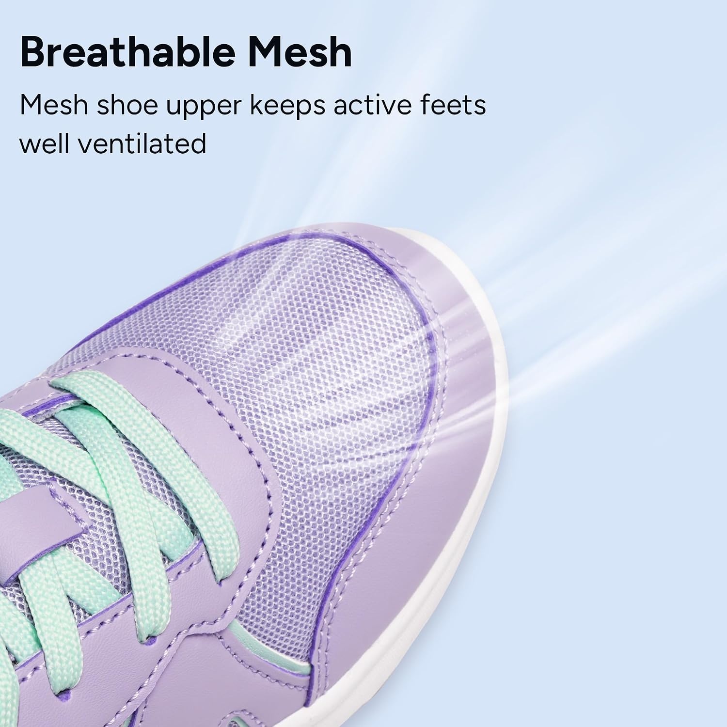 Stelle Girls Tennis Shoes with DIY Charms Kids Sneakers Lightweight Non-Slip Athletic Running Volleyball School Shoes for Gym and Casual(Lavender+charms)