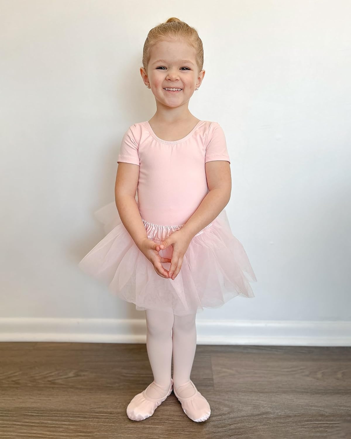 Stelle Ballet Shoes for Girls Satin Ballerina Shoes Ribbons Elastic Straps(Ballet Pink(no Ribbon))