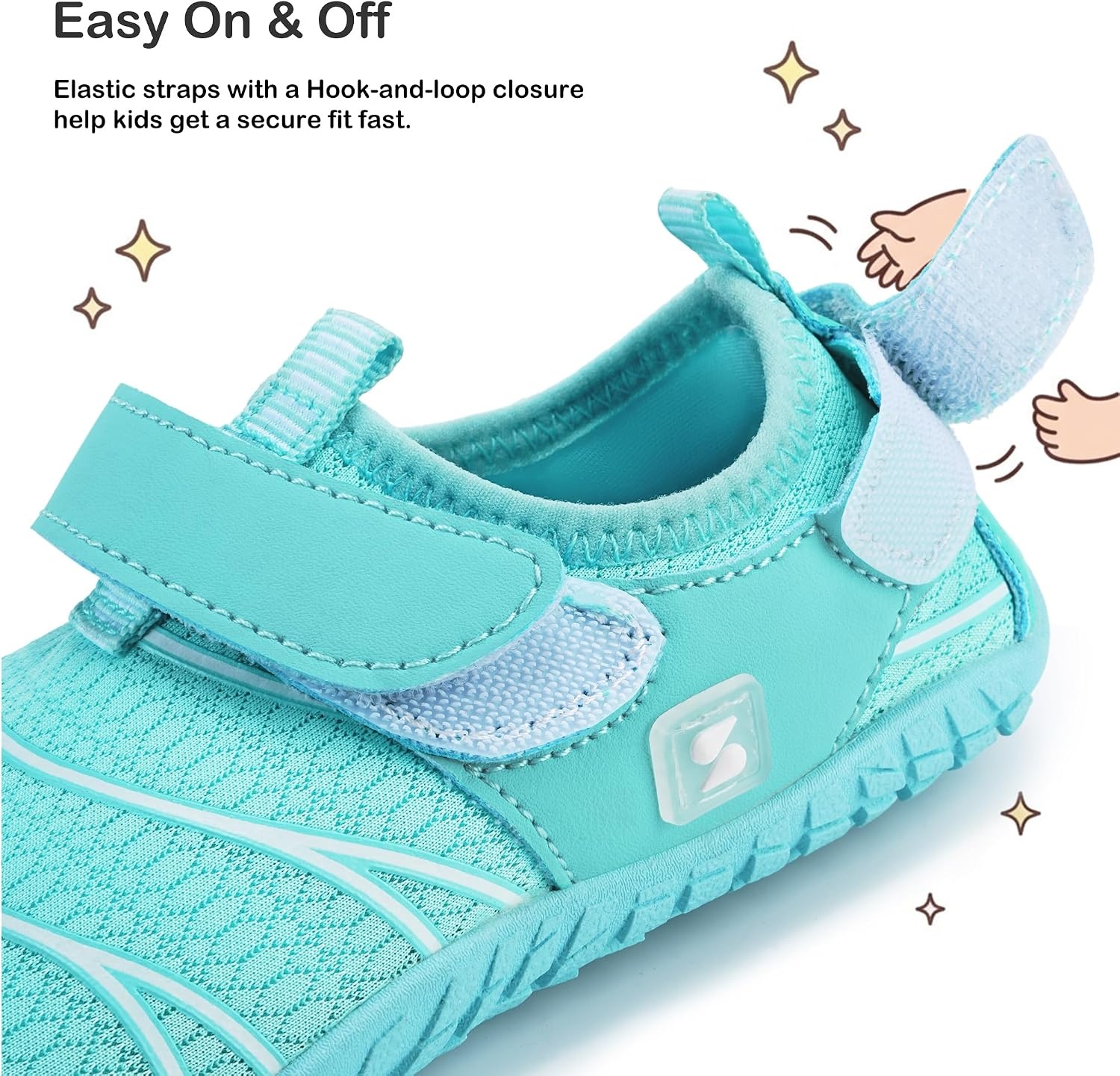 Stelle Kids Water Shoes for Girls Boys Swim Beach Hiking Pool Shoes Quick Dry Barefoots for Toddler/Little/Big Kids(Aqua)