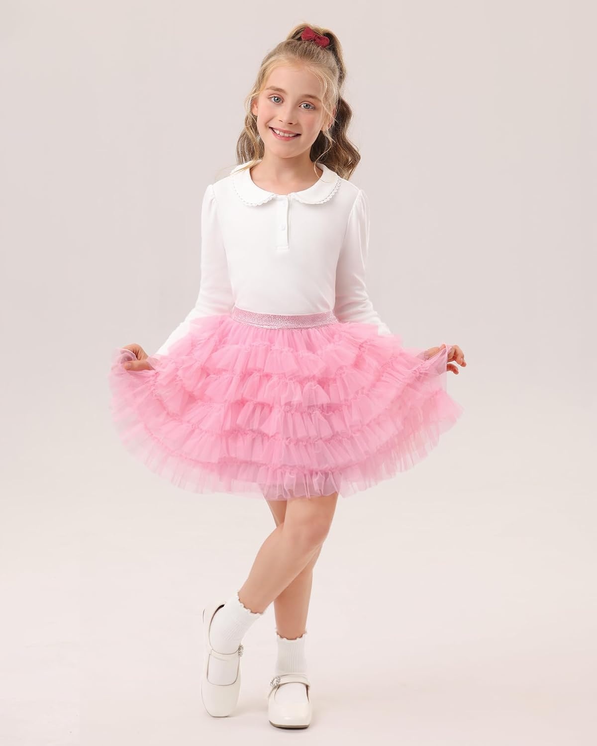 Stelle Toddler Girls Tutu Skirt Kids Layered Tulle Ballet Dance Skirt | Girls tutu skirt, Metallic Waist, 5 Layered Tutus, Soft Stretch Fabric, Princess Skirt, Daily, Dance, Costume, Performance(Pink)