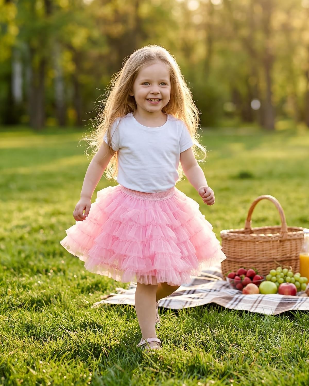 Stelle Toddler Girls Tutu Skirt Kids Layered Tulle Ballet Dance Skirt | Girls tutu skirt, Metallic Waist, 5 Layered Tutus, Soft Stretch Fabric, Princess Skirt, Daily, Dance, Costume, Performance(Pink)