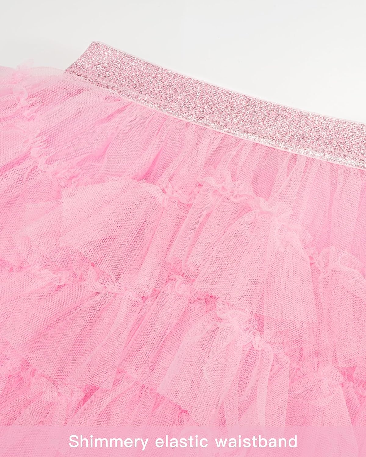 Stelle Toddler Girls Tutu Skirt Kids Layered Tulle Ballet Dance Skirt | Girls tutu skirt, Metallic Waist, 5 Layered Tutus, Soft Stretch Fabric, Princess Skirt, Daily, Dance, Costume, Performance(Pink)