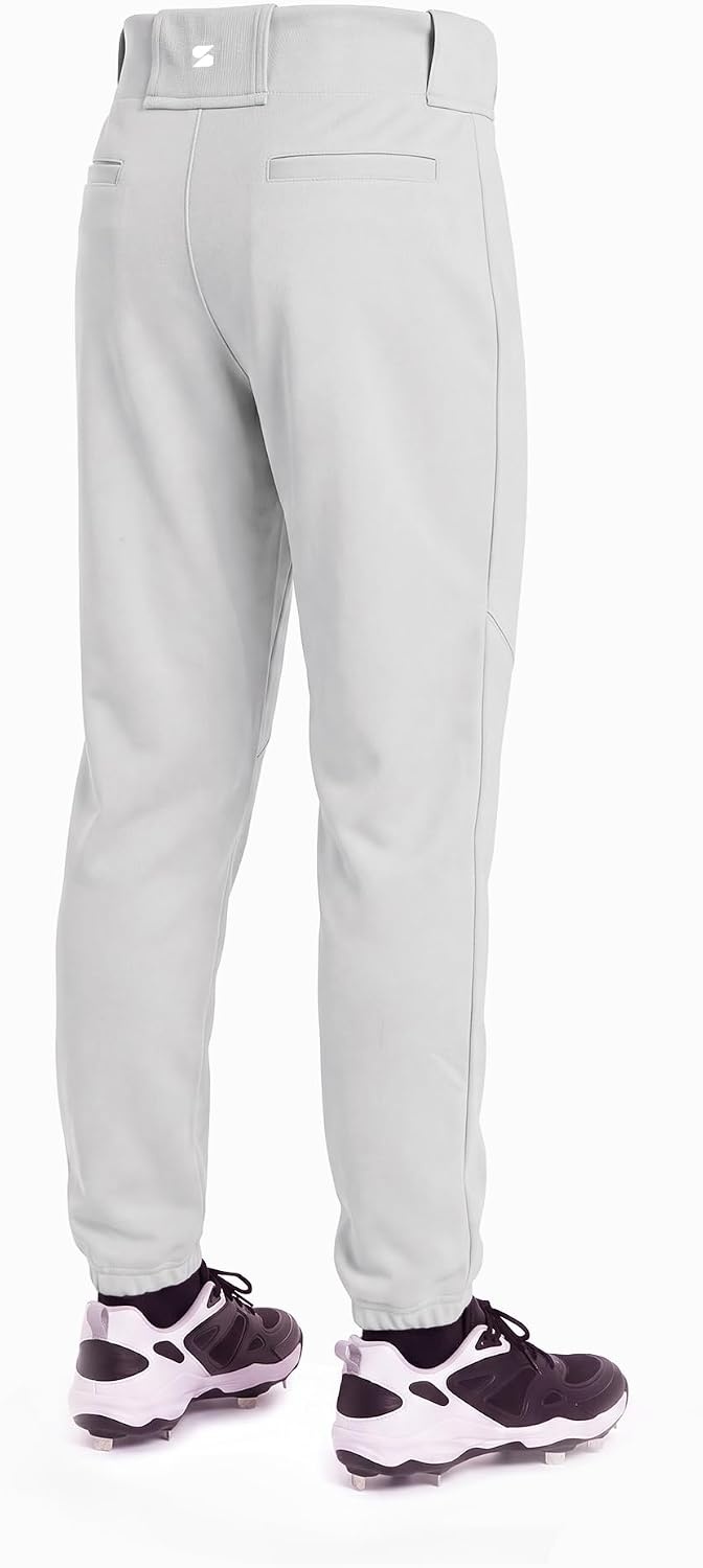 Stelle Boys Baseball Pants Youth with Pockets Kids Tee Ball 6-16 Years(Light Grey)