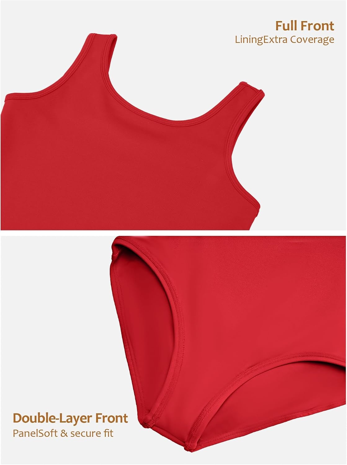 Stelle Gymnastics Leotards for Girls Tank Ballet Ballerina Dancewear 2-14Y(Red)