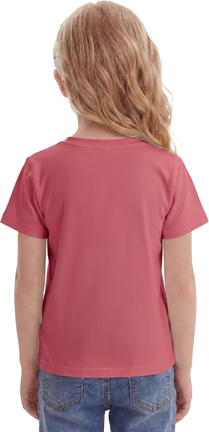 Stelle Girls T Shirts Graphic Tees Short Sleeve Tshirts Crewneck Cute Summer Casual Basic Tops for Kids Teen 4-15 Years(Apple Pop|watermelon)