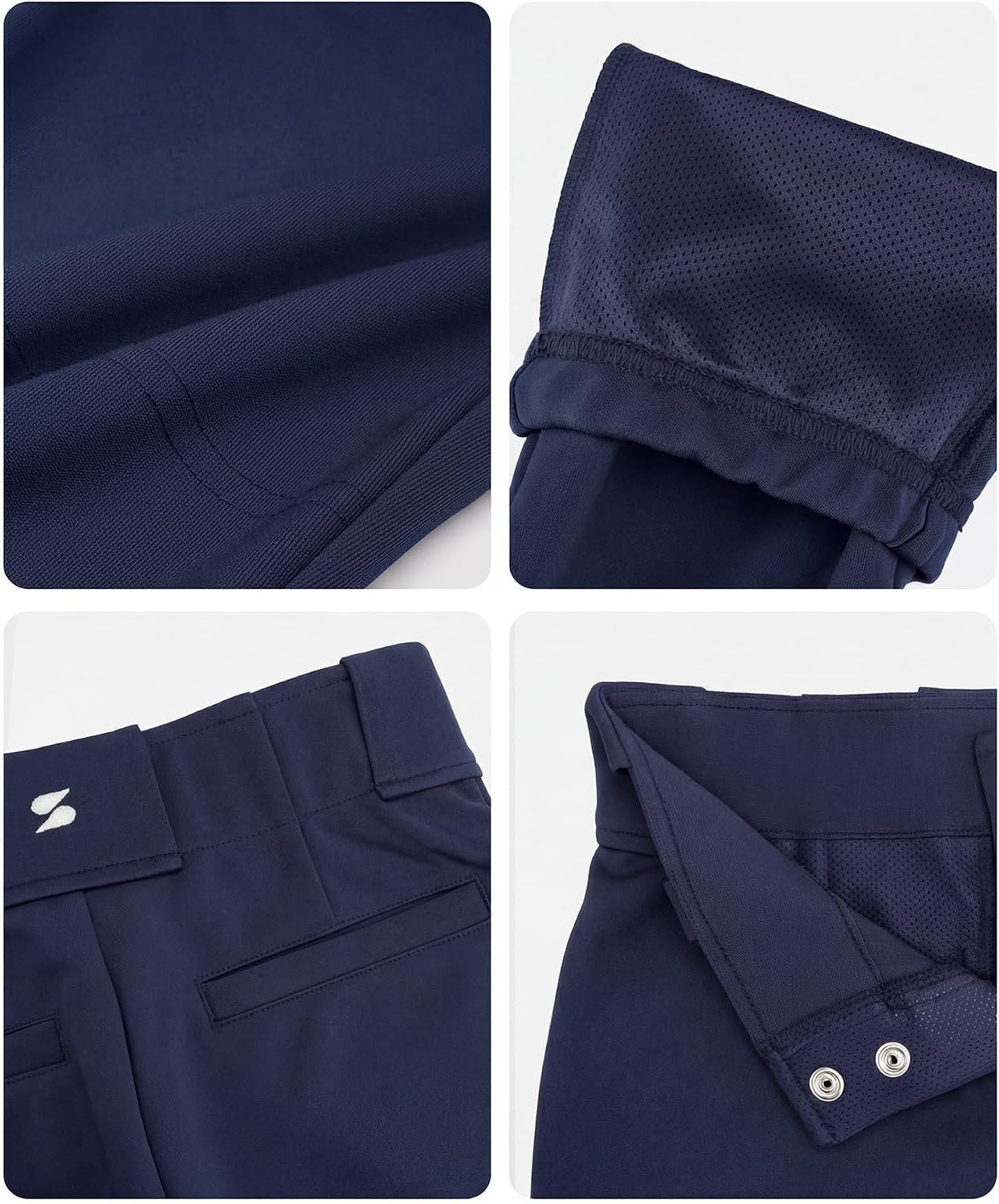 Stelle Girls Softball Pants Knickers Style with Pockets for Youth Kids | Knee-high, Fastpitch, Tee Ball, Belt Loops, Double Knee Performance, Durable, Practice, Game Day, Elastic Leg Openings(Navy)
