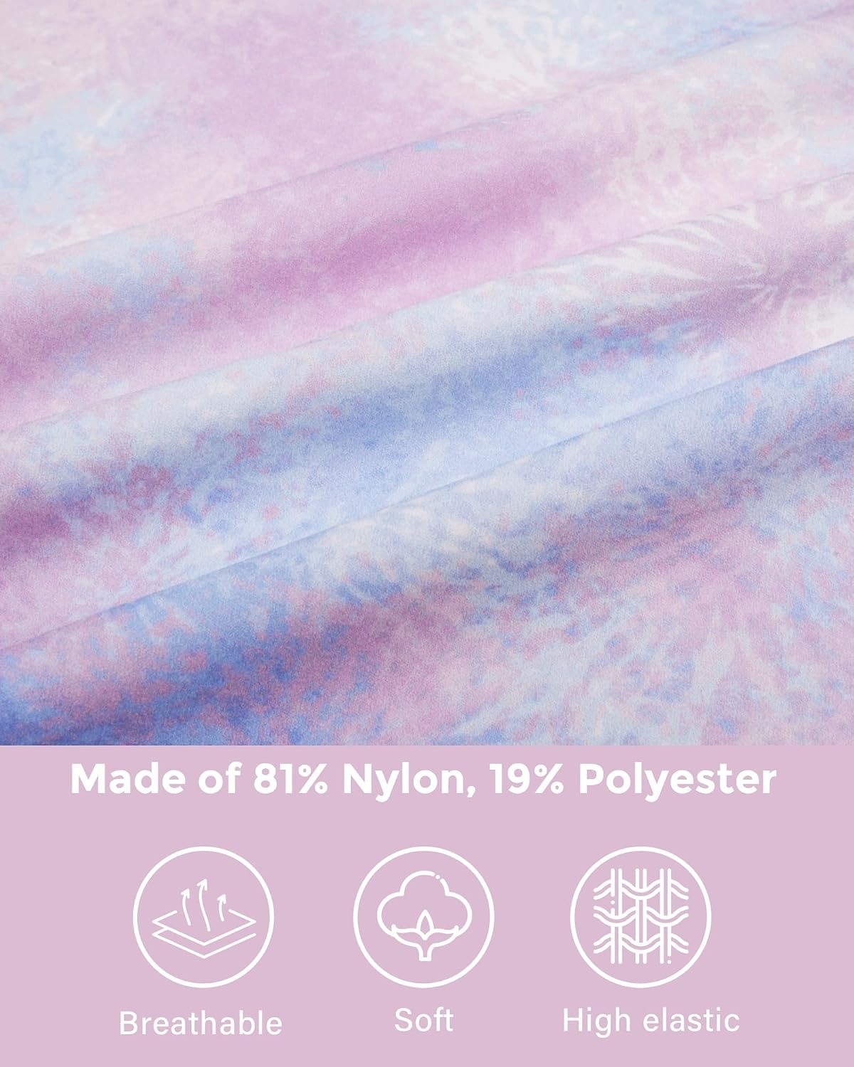 Stelle Girls Leggings with Pockets Kids Dance Yoga Running Athletic Pants(Tie Dye Marshmallow)