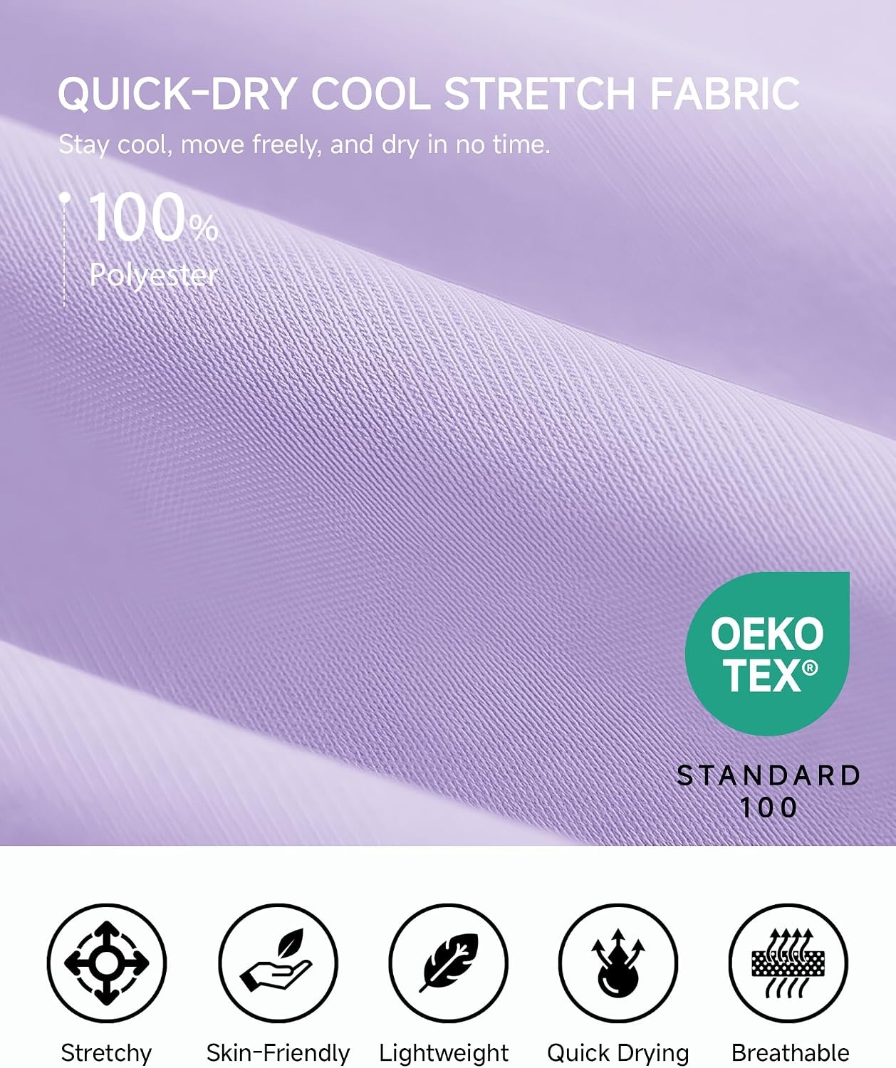 Stelle Girls Athletic Shirts Short Sleeve Running Dry Fit Tops Kids Teens(Lavender)