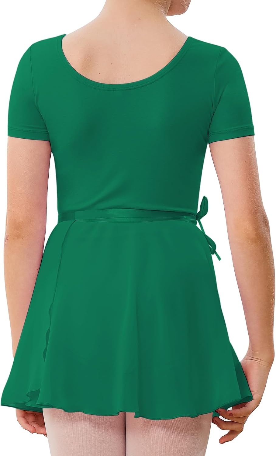 Stelle Ballet Leotards for Girls Toddler Dance Dress Outfit Combo with Skirt and Tights (Toddler/Little Kid/Big Kid)(1-green)