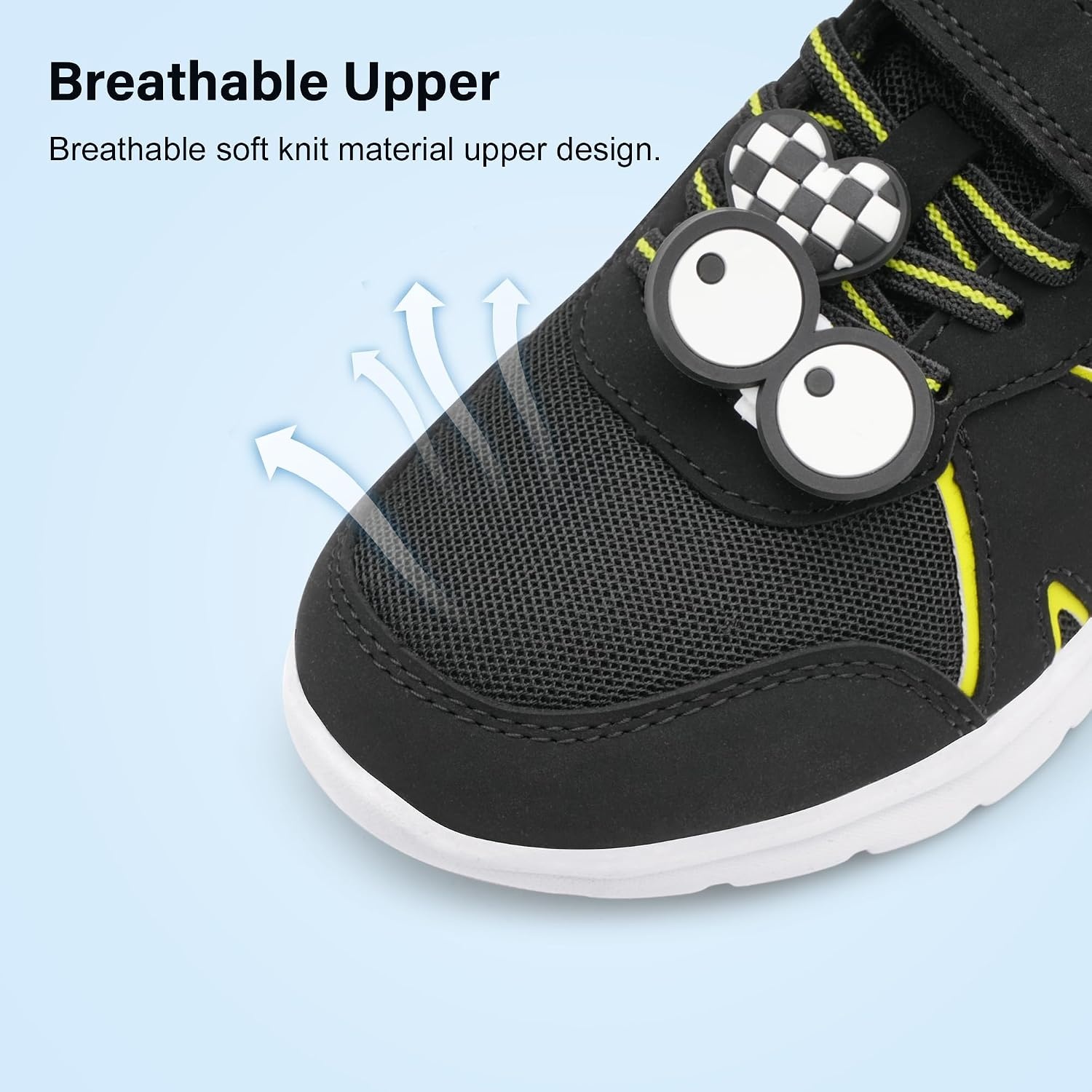 Stelle Kids Sneakers Girls Tennis Shoes Non-Slip Lightweight Breathable Athletic Sports Running Shoes(1ML,Black)