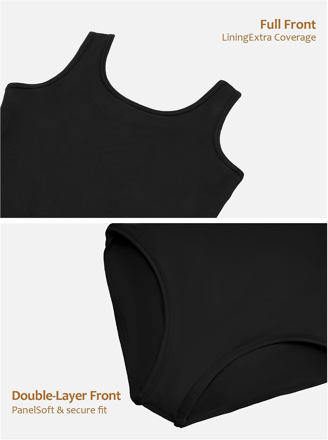 Stelle Gymnastics Leotards for Girls Tank Ballet Ballerina Dancewear 2-14Y(Black)