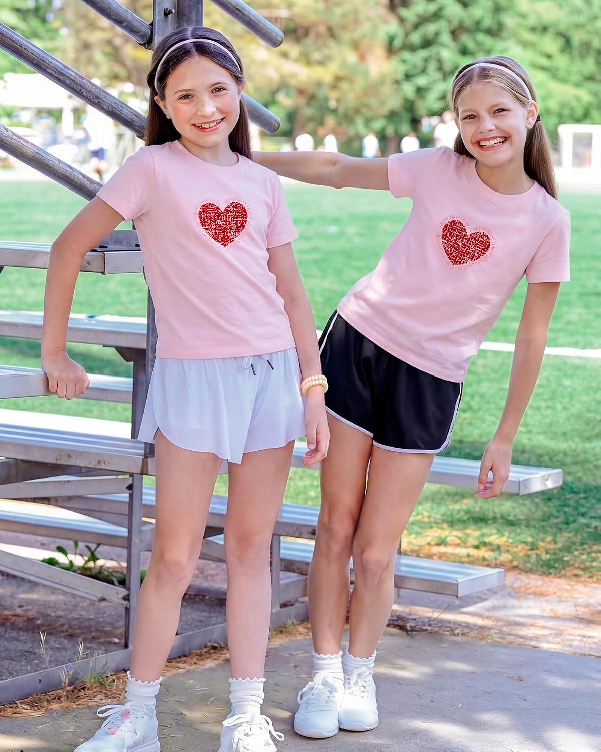 Stelle Girls Graphic T Shirt Cotton Crewneck Short Sleeve Casual Tee | Classic fit, Short sleeve, Soft cotton blend, Breathable, Stretch, Graphic print, School, Playdates, Vacation, Girls tshirt(Cali Heart|pink)