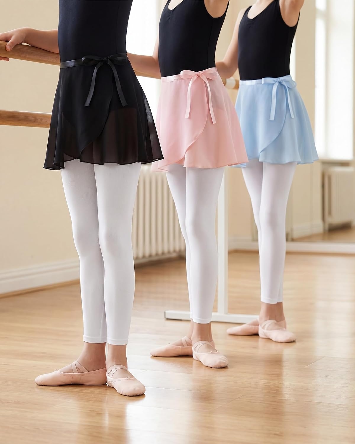 Stelle Girl’s Footless Tights Ultra Soft Dance Tights for Ballet(White)
