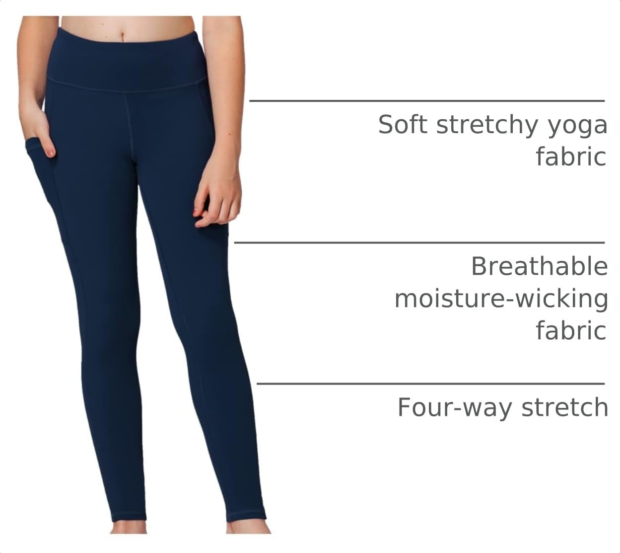 Stelle Girls Leggings with Pockets Kids Dance Yoga Running Athletic Pants(Navy (2 Side Pocket))