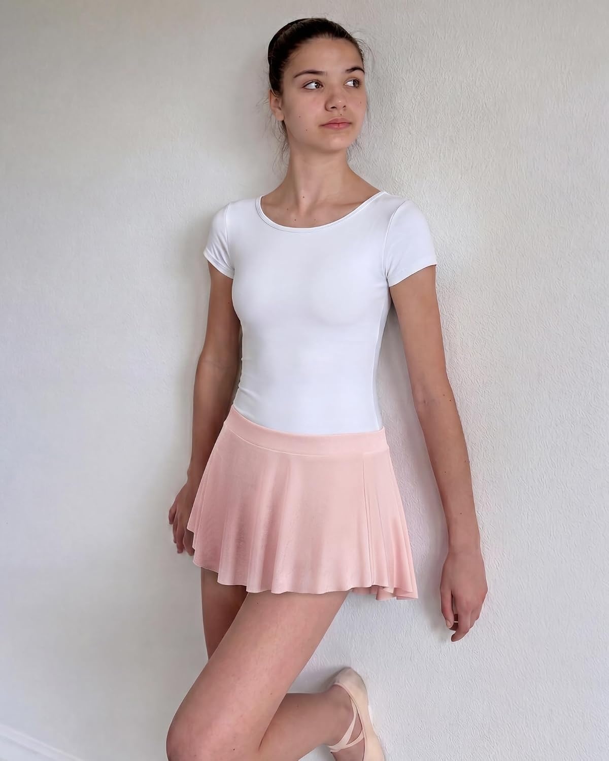 Stelle Ballet Skirt Women Pull On Dance Wrap Skirts Adult Ballerina Outfit(Pink)