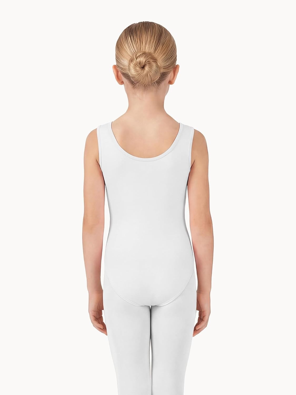 Stelle Gymnastics Leotards for Girls Tank Ballet Ballerina Dancewear 2-14Y(White)