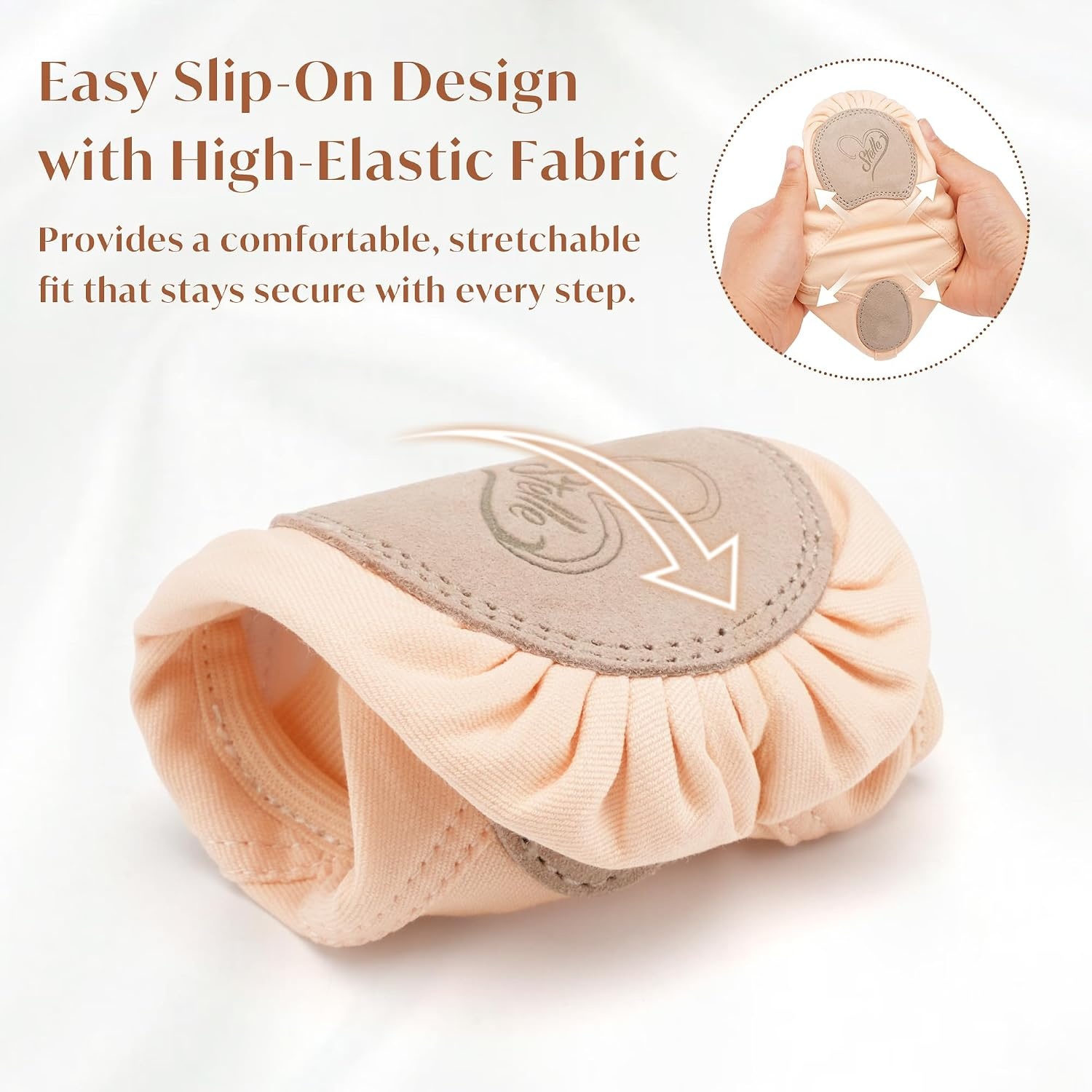 Stelle Ballet Shoes for Women Highly Stretch Canvas Dance Slipper Ballet Mesh Flats Non-Slip Yoga(Ballet Pink)