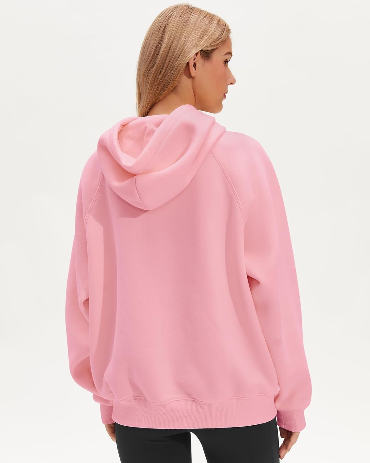 Stelle Women Hoodies Oversized Fleece Long Sleeve Comfy Casual Pullover Sweatshirts 2026 Winter Fall Outfits(Pink)