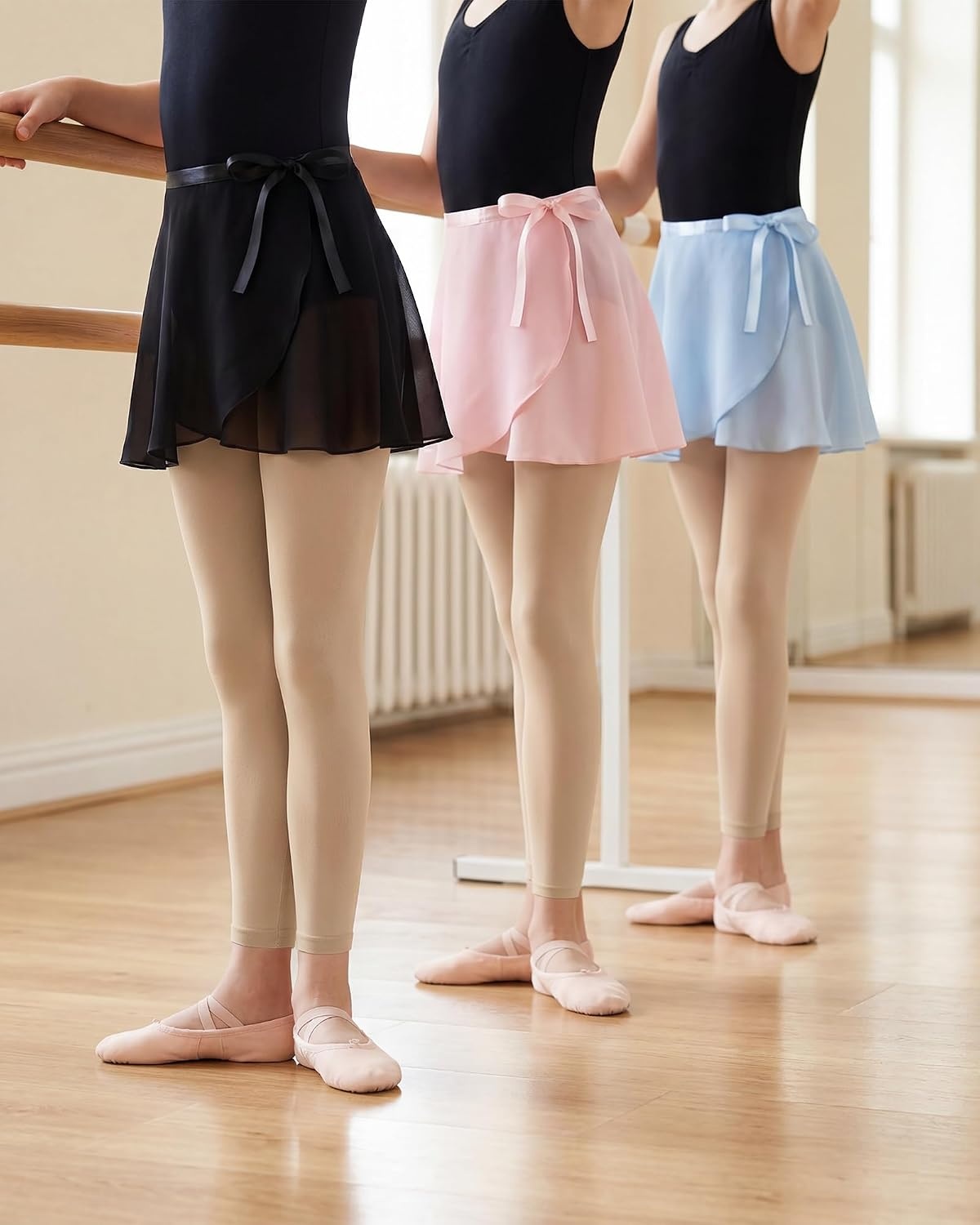Stelle Footless Dance Tights for Girls Ballet Kids Toddler 2T-15Y(Light Tan)