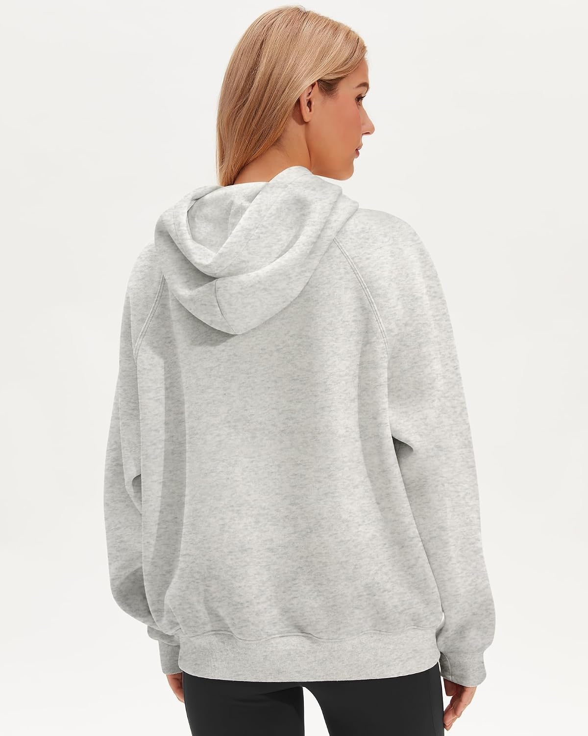 Stelle Women Hoodies Oversized Fleece Long Sleeve Comfy Casual Pullover Sweatshirts 2026 Winter Fall Outfits(Light Heather Grey)