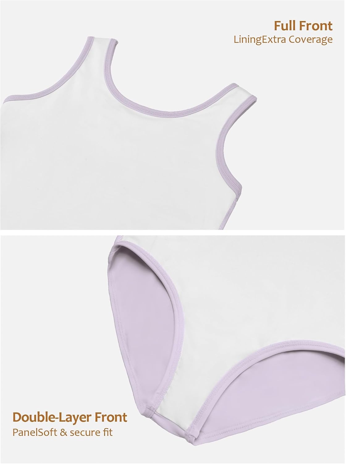 Stelle Gymnastics Leotards for Girls Tank Ballet Ballerina Dancewear 2-14Y(Lavender)