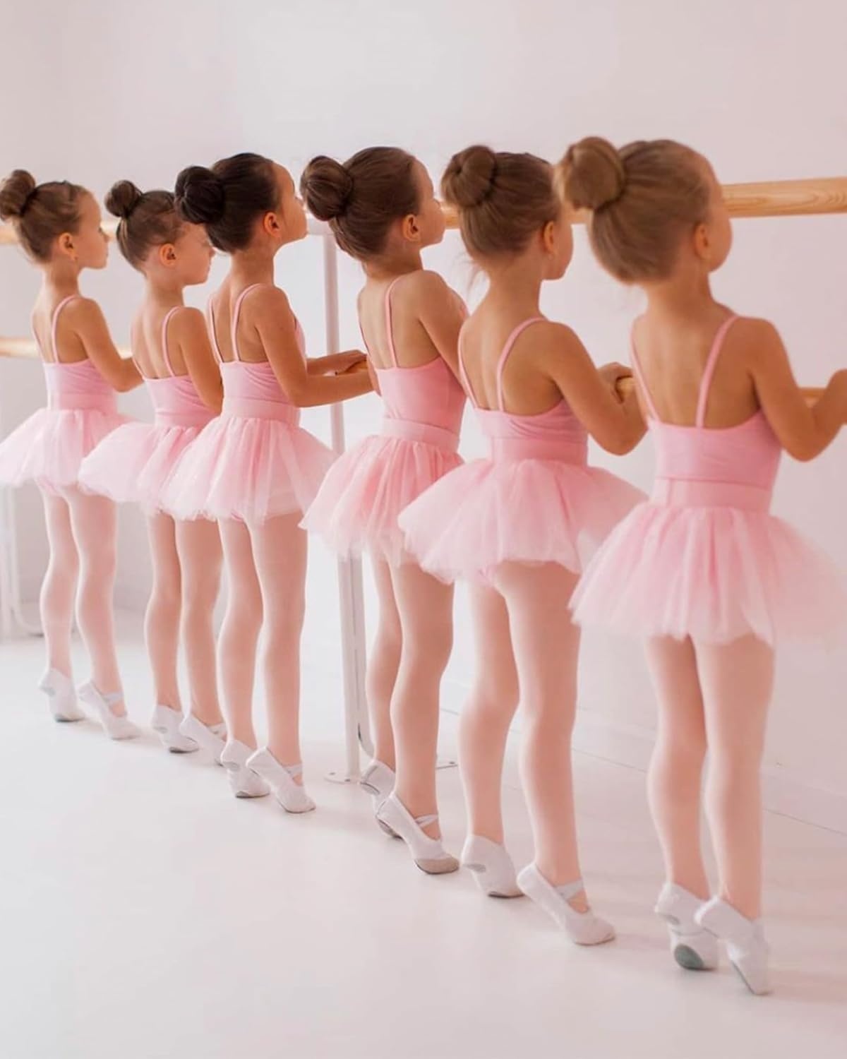 Stelle Girls’ Ultra Soft Pro Dance Tight/Ballet Footed Tight (Toddler/Little Kid/Big Kid)(Ballet Pink+white+tan)