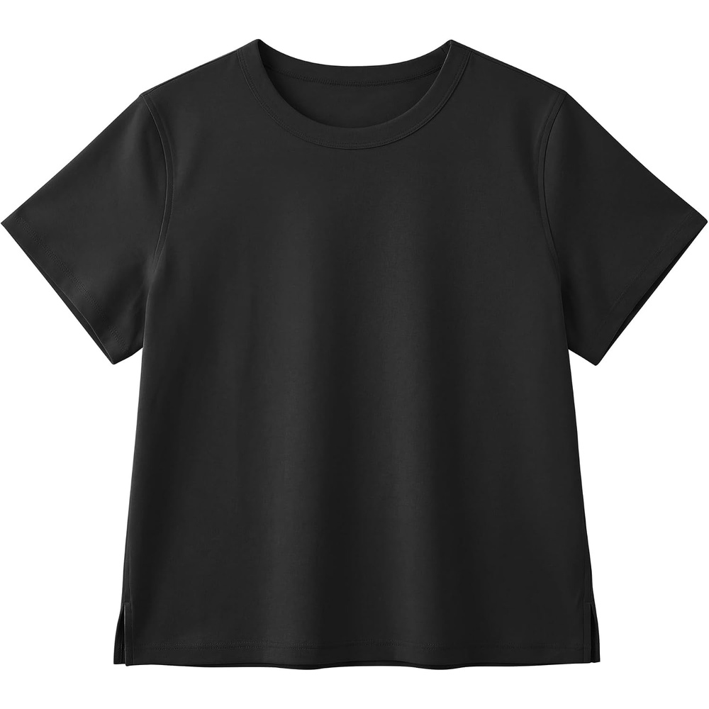 Stelle Women Cotton T Shirts Crewneck Basic Tees Casual Boxy Crop Tops