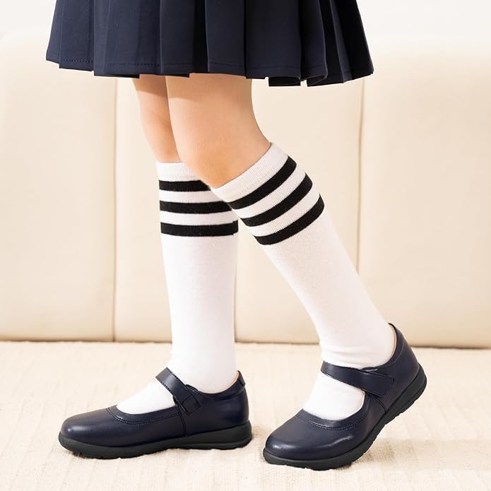 Stelle Girls Mary Jane Shoes School Uniform Flats Dress Shoes Church (Little/Big Kids)(Navy)