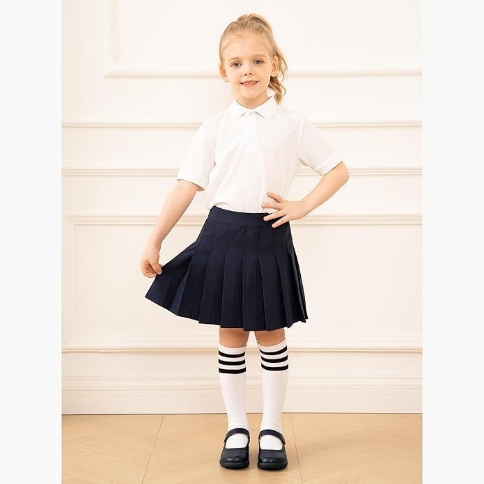 Stelle Girls Mary Jane Shoes School Uniform Flats Dress Shoes Church (Little/Big Kids)(Navy)
