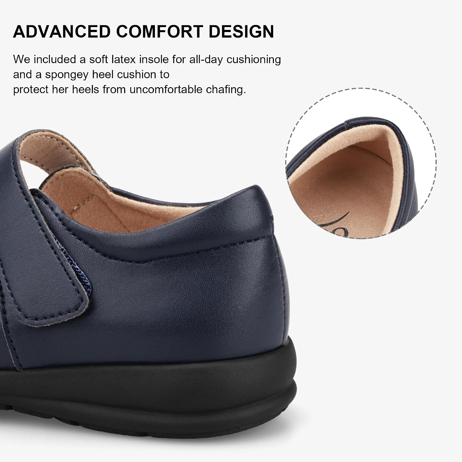Stelle Girls Mary Jane Shoes School Uniform Flats Dress Shoes Church (Little/Big Kids)(Navy)