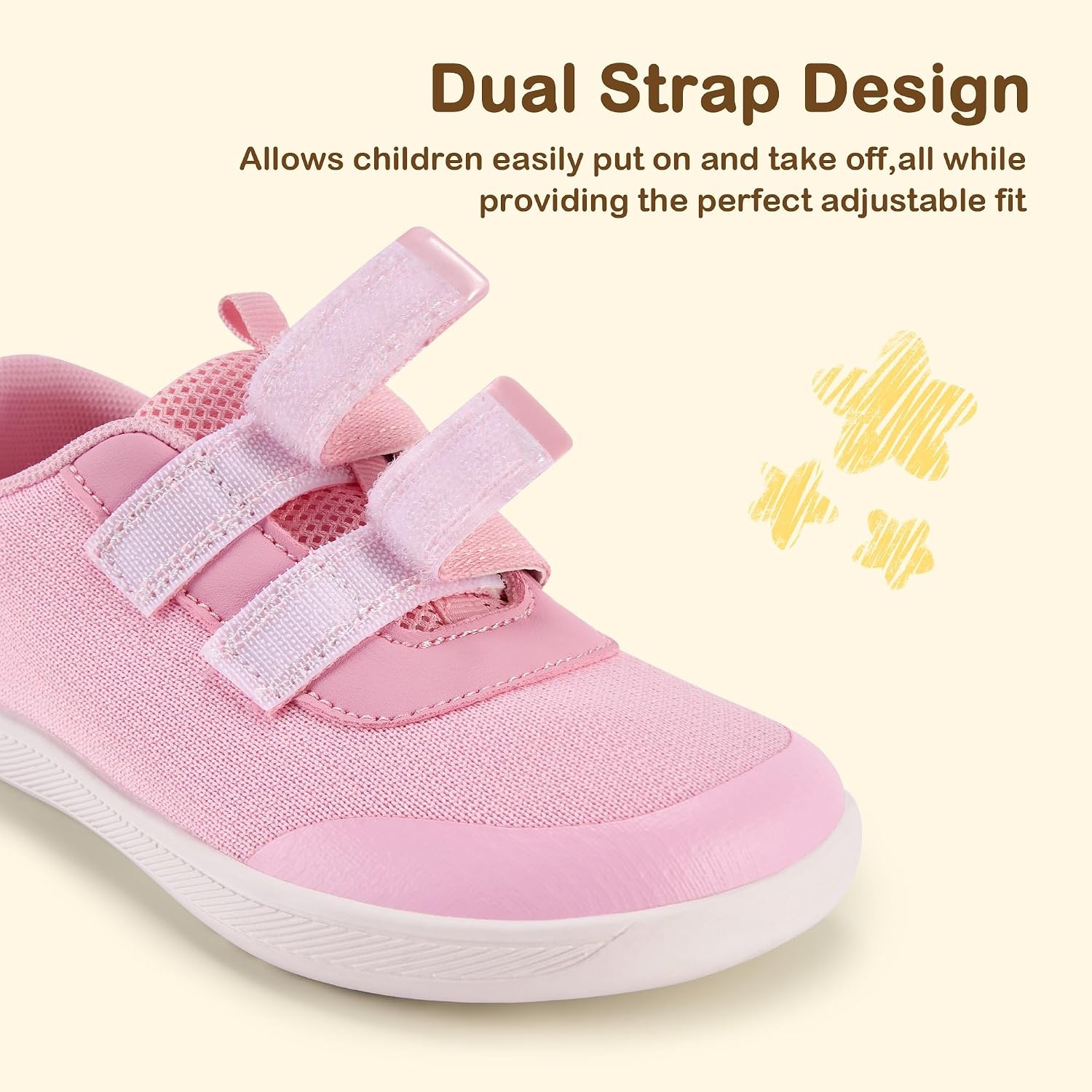 Stelle Toddler Girls Wide Toe Box Shoes(Pink)
