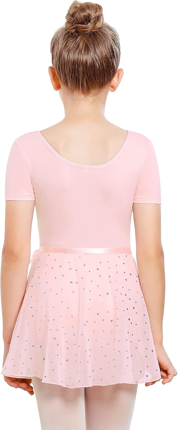 Stelle Ballet Leotards for Girls Toddler Dance Dress Outfit Combo with Skirt and Tights (Toddler/Little Kid/Big Kid)(4-ballet Pink (Shiny Skirt))