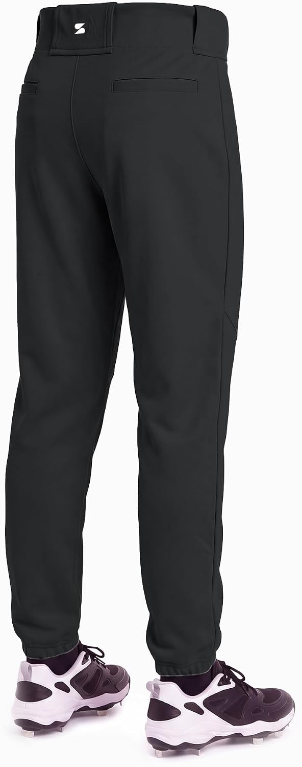 Stelle Boys Baseball Pants Youth with Pockets Kids Tee Ball(Black)