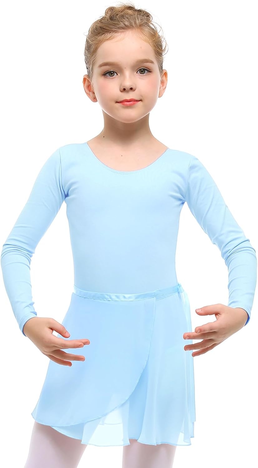 Stelle Ballet Leotards for Girls Toddler Dance Dress Outfit Combo with Skirt and Tights (Toddler/Little Kid/Big Kid)(Blue)