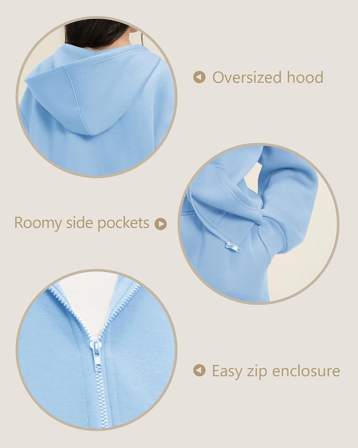 Stelle Girls 2 Piece Sweatsuit Zip Up Hoodies Joggers Tracksuit Sets 5-15Y | Fleece Lining,Thick Warm,Cozy,Hooded Jackets with Pockets,Full Zip Up Sweatshirts,Jogger with Pockets,Easy Pull On(Blue)